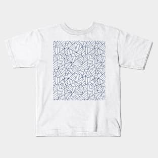 Abstract Lines New Navy Blue 2 Kids T-Shirt